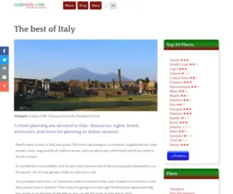 Reidsitaly.com(Italy trip planner) Screenshot