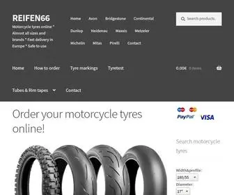 Reifen66.com(Tyres for motorcycles) Screenshot