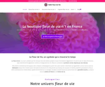 Reiki-Fleur-DE-Vie.fr(Boutique spécialisée dans la fleur de vie et d'autres symboles de la géométrie sacrée) Screenshot