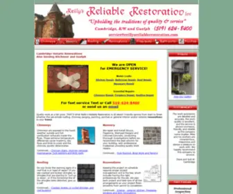 Reillysreliablerestoration.com(Renovations Cambridge Ontario) Screenshot