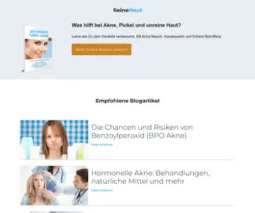 Reine-Haut.net(Tipps und Erfahrungsberichte bei Akne) Screenshot