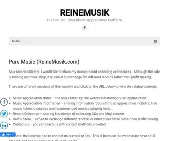 Reinemusik.com(Pure Music) Screenshot