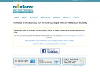 Reinforce.org.au(Reinforce Self Advocacy) Screenshot