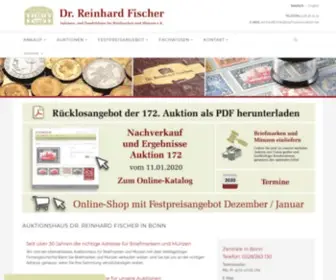 Reinhardfischerauktionen.de(Briefmarkenauktion und Briefmarkenversteigerung) Screenshot