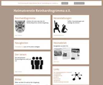 Reinhardtsgrimma.de(Heimatverein Reinhardtsgrimma e.V) Screenshot