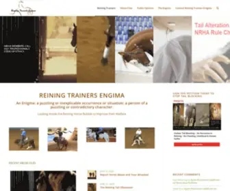 Reiningtrainers.com(Reining Horse Trainers) Screenshot