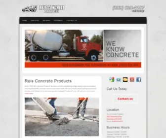 Reisconcrete.com(Ready Mix Concrete Delivery Company in Campbell County) Screenshot