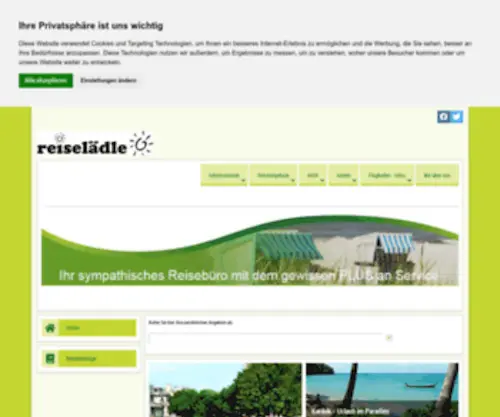 Reiselaedle.de(Herzlich Willkommen bei reiselädle) Screenshot