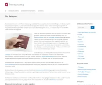 Reisepass.org(Der reisepass ist neben dem personalausweis grundsätzlich das einzige dokument) Screenshot