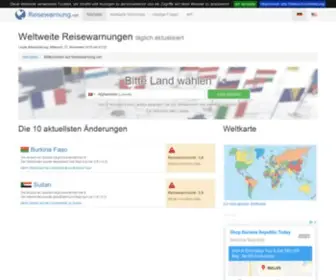 Reisewarnung.net(Reisewarnungen) Screenshot