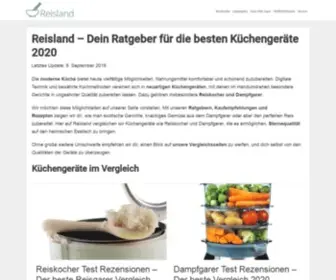 Reisland.net(Reisland vergleicht die BESTEN Küchengeräte 2021) Screenshot
