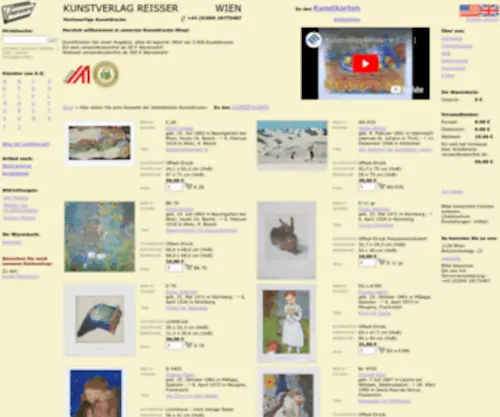 Reisserbilder.at(Kunstdrucke und Museum Shop; Kunstdrucke kaufen von Klimt) Screenshot