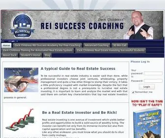 Reisuccesscoaching.com(Zack Childress real estate ..REI Success Academy .. To be successful in real estate industry) Screenshot