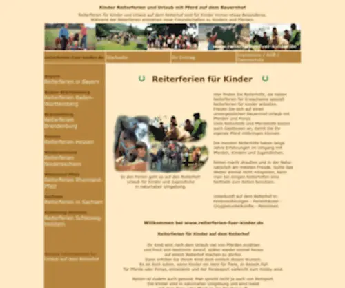 Reiterferien-Fuer-Kinder.de(Reiterferien f黵 Kinder) Screenshot