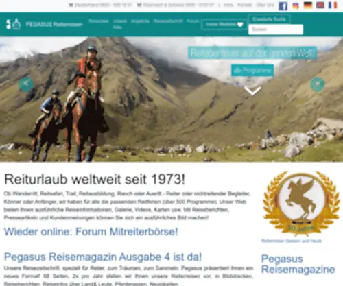 Reiterreisen.com(Internationale Reiterreisen) Screenshot