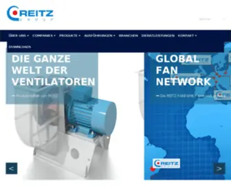 Reitzgroup.com(Welcome to the world of industrial fans) Screenshot