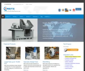 Reitzindia.com(Industrial Centrifugal Fans Manufacturer) Screenshot