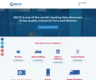 Reitznorthamerica.com(Welcome to the world of industrial fans) Screenshot