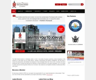 Reiz.ac.zw(The Real Estate Institute of Zimbabwe) Screenshot