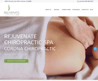 Rejuvenateuonline.com(Corona Chiropractor) Screenshot
