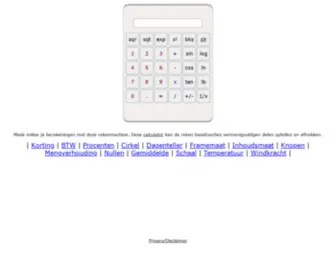 Rekenmachine-Calculator.nl(Rekenmachine Calculator) Screenshot