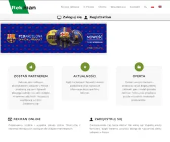 Rekman.com.pl(Importer i lider dystrybucji zabawek w Polsce) Screenshot