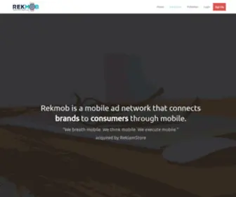 Rekmob.com(Mobile advertising Network for Agencies) Screenshot