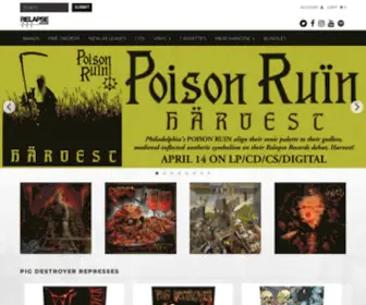 Relapse.com(Relapse Records) Screenshot