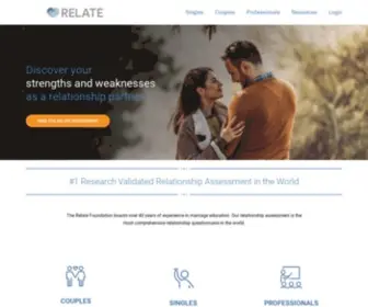 Relatefoundation.com(#1 Research Validated Relationship Assessment in the World) Screenshot