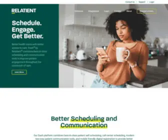 Relatient.net(Schedule. Engage.Get Better.Better health Starts with better access to care. Dash® by Relatient®) Screenshot