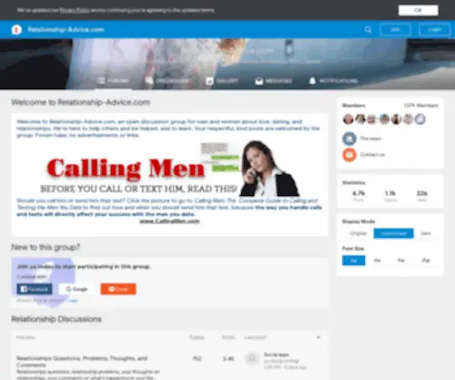 Relationship-Advice.com(Relationship Advice Forum for Men and Women) Screenshot