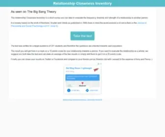 Relationship-Closeness-Inventory.com(Relationship Closeness Inventory Online Test) Screenshot