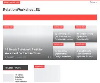 Relationworksheet.eu(RelationWorksheet) Screenshot