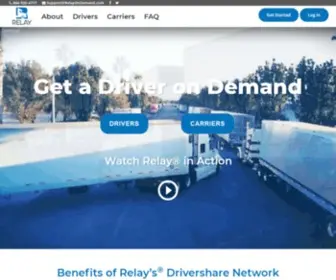 Relayondemand.com(With the RELAY ON DEMAND app drivers and carriers are connected with the tap of a button. RELAY) Screenshot