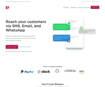 Releans.com(Reach your customers via SMS) Screenshot