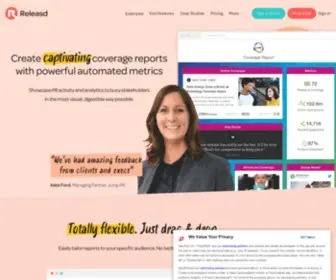 Releasd.com(Create Captivating Coverage Reports) Screenshot