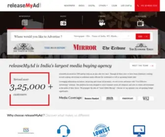 Releasemyad.com(Book Newspaper Advertisements Online Instantly At Lowest Cost) Screenshot