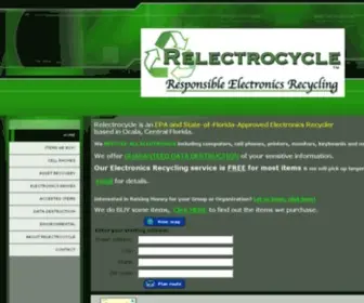 Relectrocycle.com(Responsible Electronics Recycling For Ocala And Central Fl) Screenshot