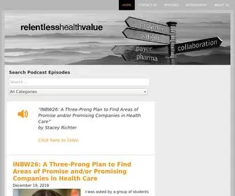 Relentlesshealthvalue.com(Relentless Health Value—the show) Screenshot