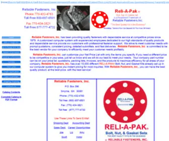 Reli-A-Pak.com(By Reliable Fasteners) Screenshot