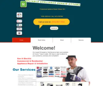 Reliableappliancerepairottawa.com(Reliable Appliance Repair Ottawa) Screenshot