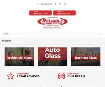 Reliableglassaz.com(Reliable Glass) Screenshot