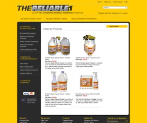 Reliableproductsonline.com(Reliable Products Home) Screenshot