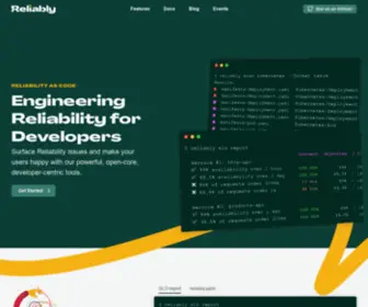 Reliably.com(Reliability for Developers and SRE) Screenshot