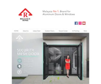 Reliancehome.com.my(Shower Screen & Aluminium Door Supplier and Manufacturer) Screenshot