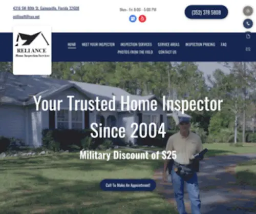 Reliancehomeinspect.com(FL Home Inspections by Reliance Home Inspection Services) Screenshot