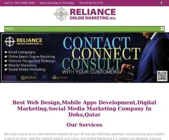 Relianceonlineqatar.com(Reliance online marketing wll) Screenshot