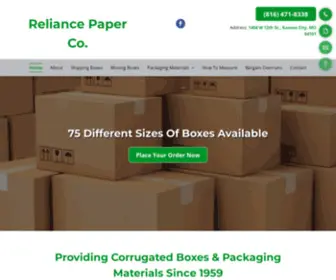 Reliancepaper1.com(Box Company) Screenshot