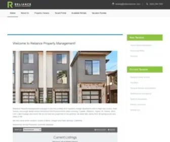 Reliancepminc.com(Reliance Property Management) Screenshot