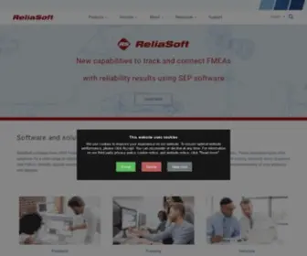 Reliasoft.com(Reliability software) Screenshot